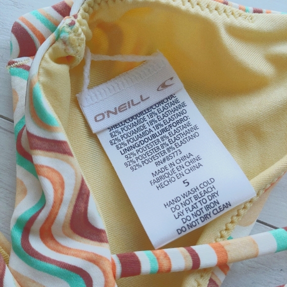O'Neill NEW Lagoon Stripe Warp Top Bikini Set - Picture 8 of 15